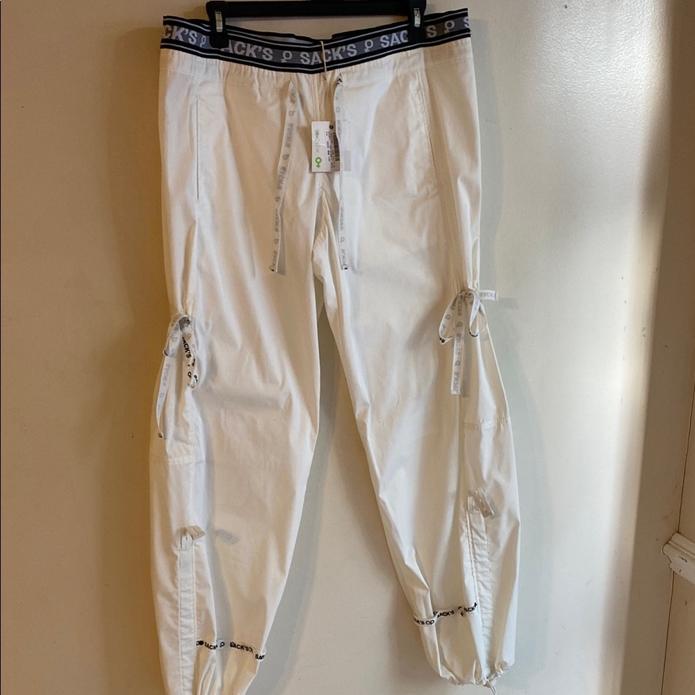 SACK’S PANTS UNISEX  WHITE BAGGY PANTS